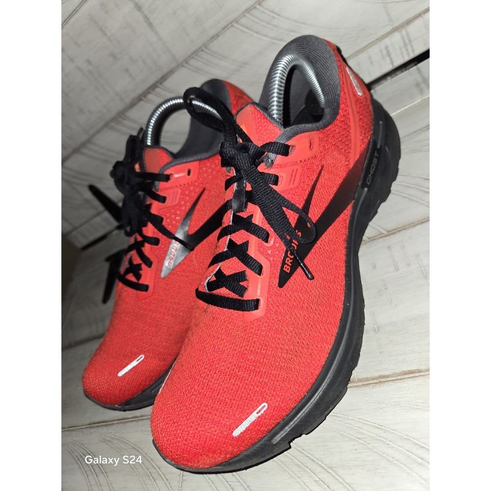 Brooks Ghost 14 Men's Running Shoes Size 9.5 D Red Sneakers 1103691D615